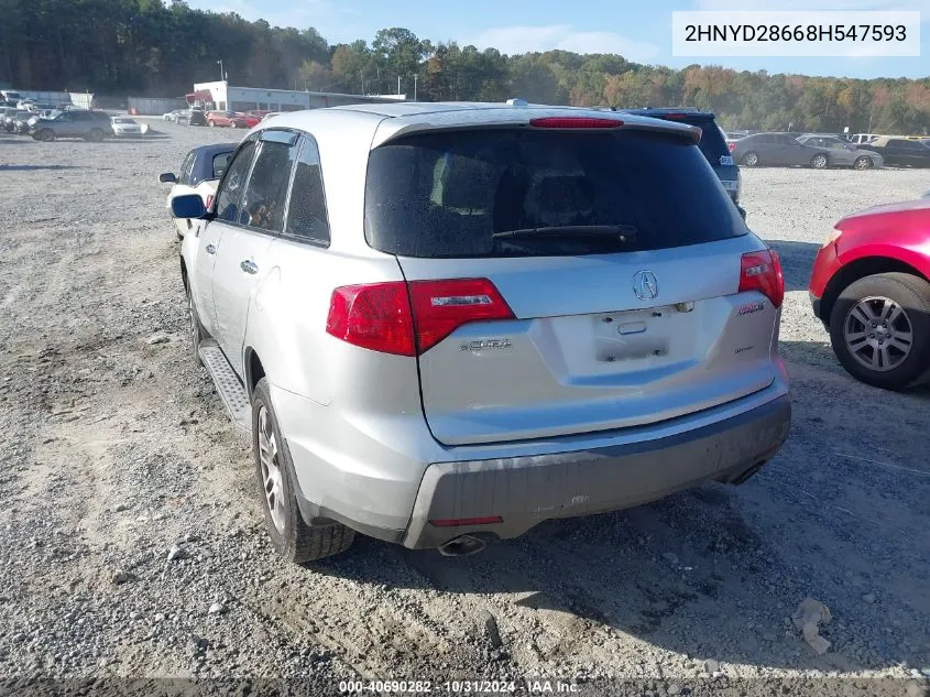 2008 Acura Mdx Technology Package VIN: 2HNYD28668H547593 Lot: 40690282