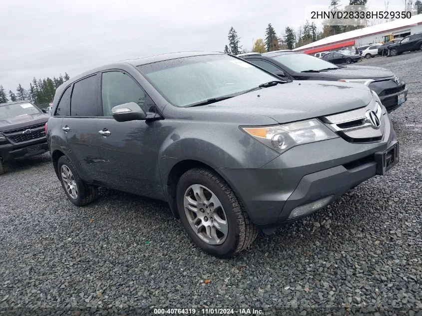 2008 Acura Mdx Technology Package VIN: 2HNYD28338H529350 Lot: 40764319