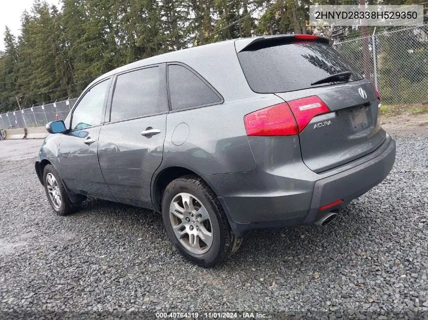 2008 Acura Mdx Technology Package VIN: 2HNYD28338H529350 Lot: 40764319