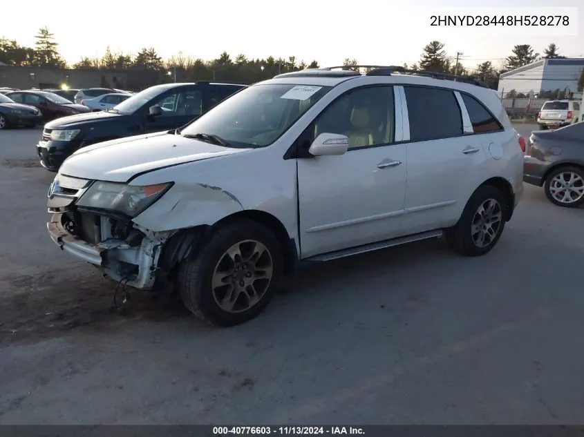 2008 Acura Mdx Technology Package VIN: 2HNYD28448H528278 Lot: 40776603