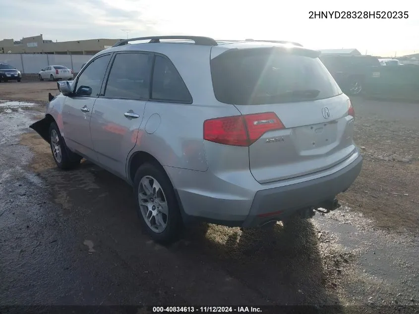 2008 Acura Mdx Technology Package VIN: 2HNYD28328H520235 Lot: 40834613