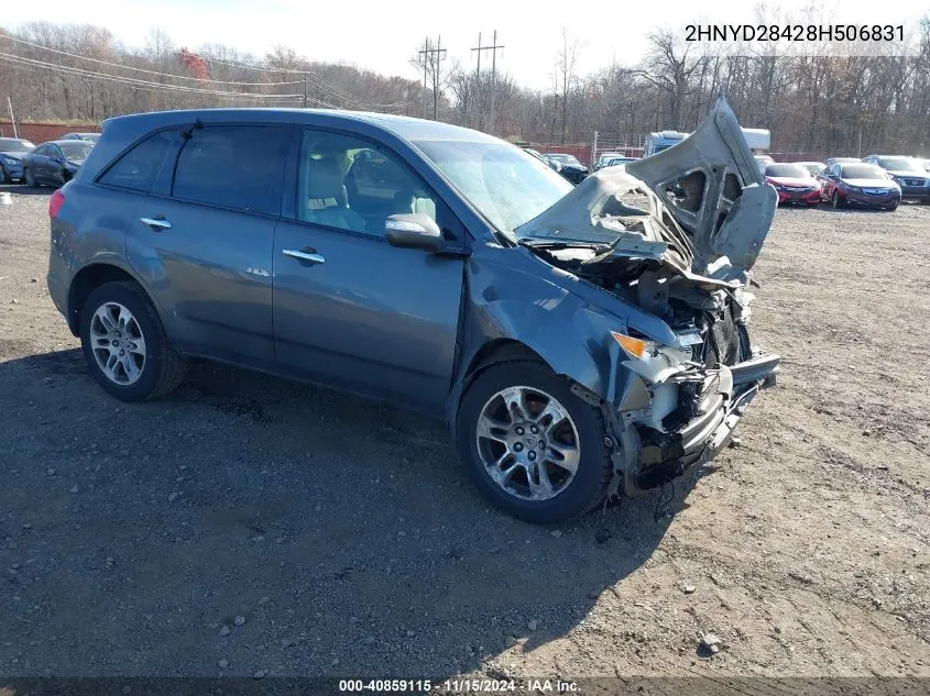 2008 Acura Mdx Technology Package VIN: 2HNYD28428H506831 Lot: 40859115