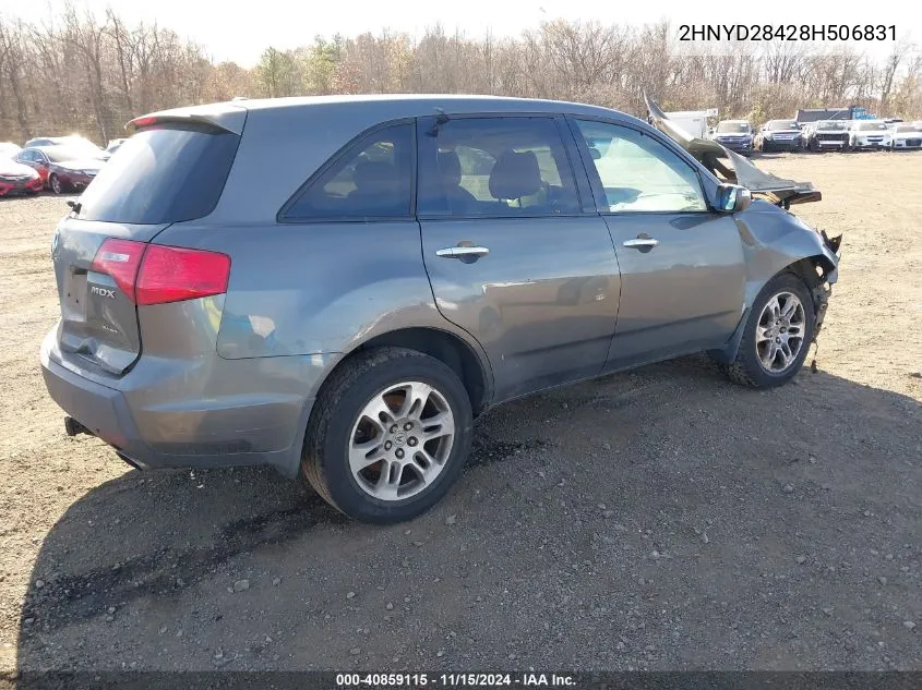 2008 Acura Mdx Technology Package VIN: 2HNYD28428H506831 Lot: 40859115