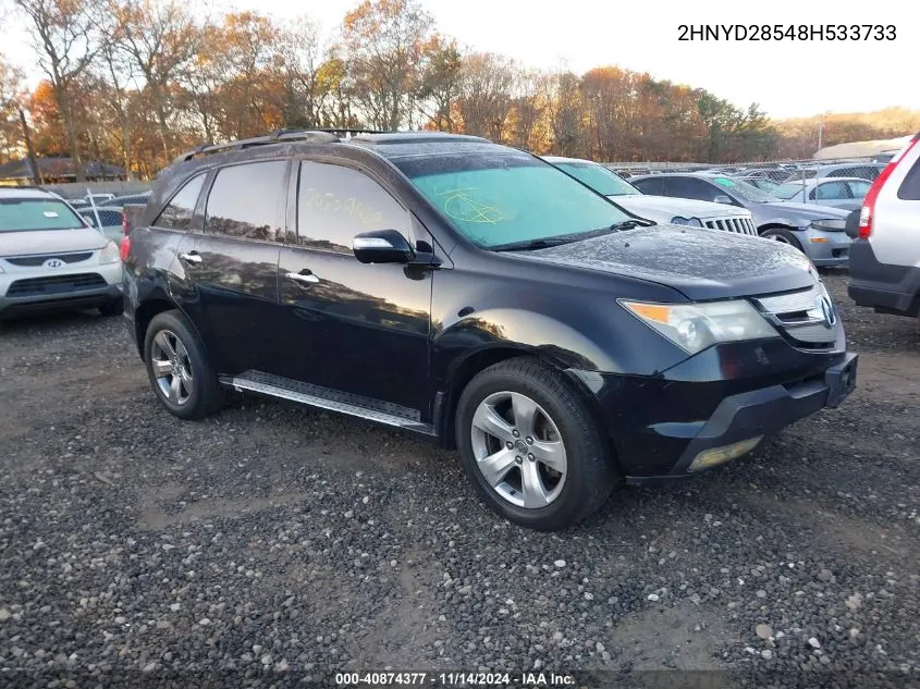 2008 Acura Mdx Sport Package VIN: 2HNYD28548H533733 Lot: 40874377