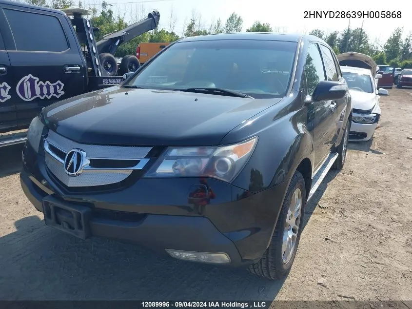 2009 Acura Mdx Technology VIN: 2HNYD28639H005868 Lot: 12089995