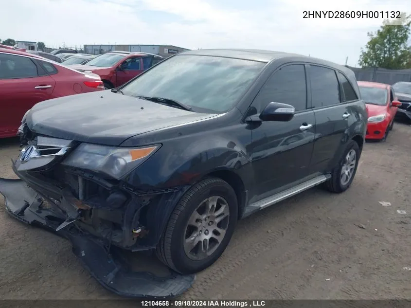 2009 Acura Mdx Technology VIN: 2HNYD28609H001132 Lot: 12104658