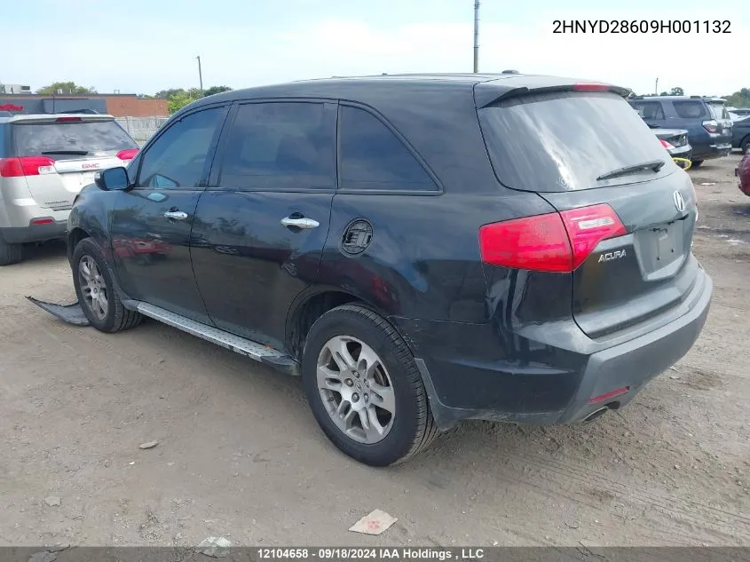 2009 Acura Mdx Technology VIN: 2HNYD28609H001132 Lot: 12104658