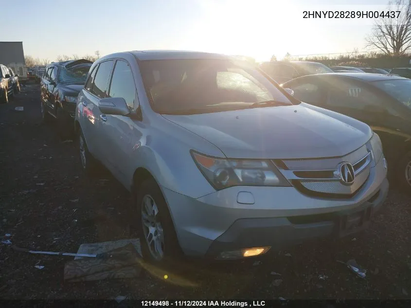 2009 Acura Mdx VIN: 2HNYD28289H004437 Lot: 12149498