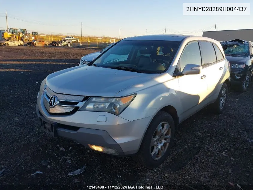 2009 Acura Mdx VIN: 2HNYD28289H004437 Lot: 12149498