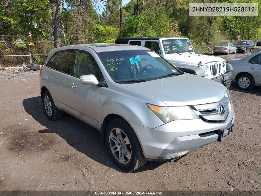 2009 Acura Mdx VIN: 2HNYD28219H528612 Lot: 39311488