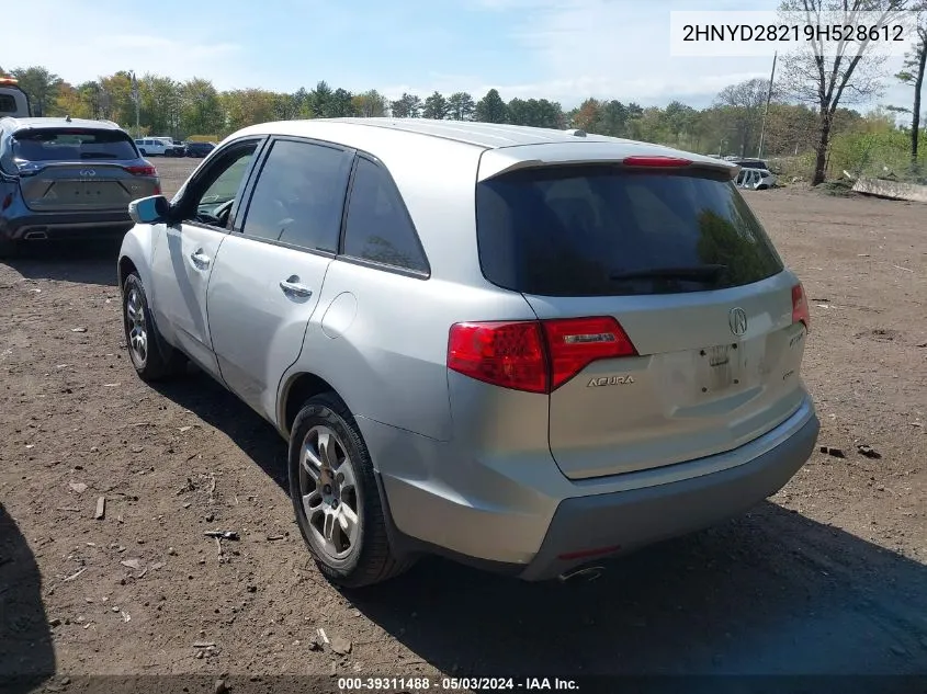 2009 Acura Mdx VIN: 2HNYD28219H528612 Lot: 39311488