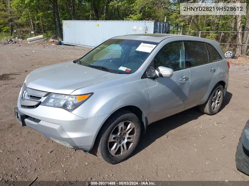 2009 Acura Mdx VIN: 2HNYD28219H528612 Lot: 39311488