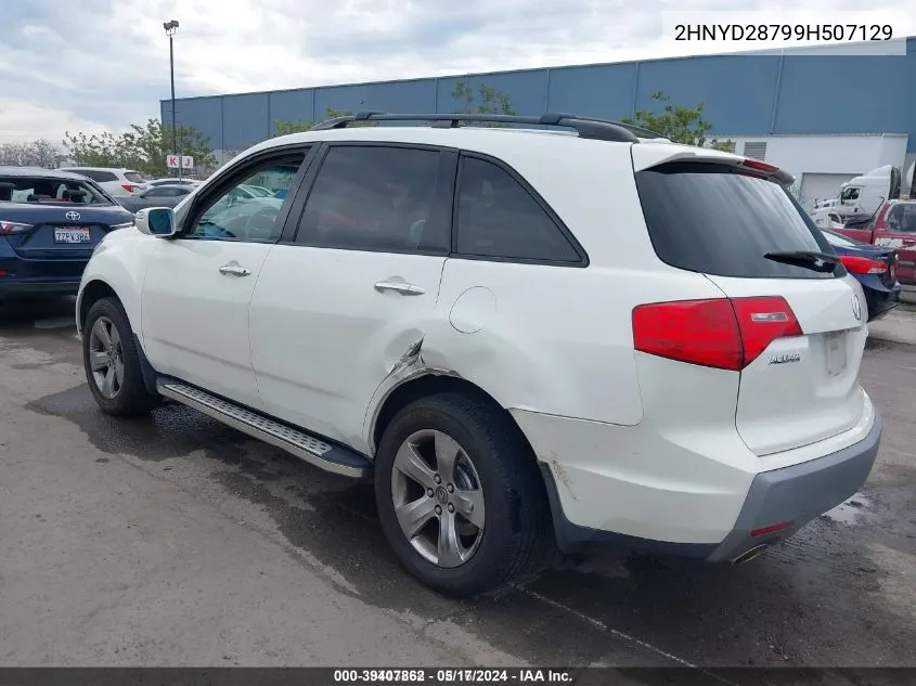 2009 Acura Mdx Sport Package VIN: 2HNYD28799H507129 Lot: 39407862