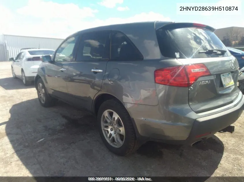 2009 Acura Mdx Technology Package VIN: 2HNYD28639H510874 Lot: 39605033