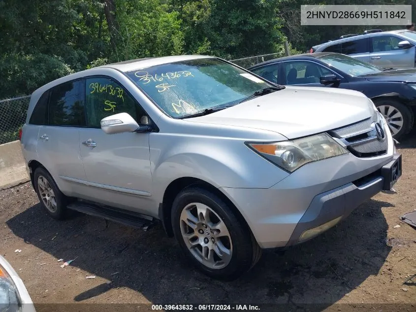 2009 Acura Mdx Technology Package VIN: 2HNYD28669H511842 Lot: 39643632