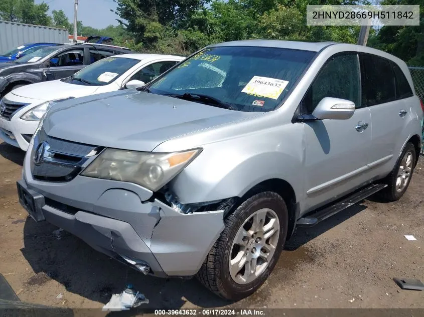 2009 Acura Mdx Technology Package VIN: 2HNYD28669H511842 Lot: 39643632