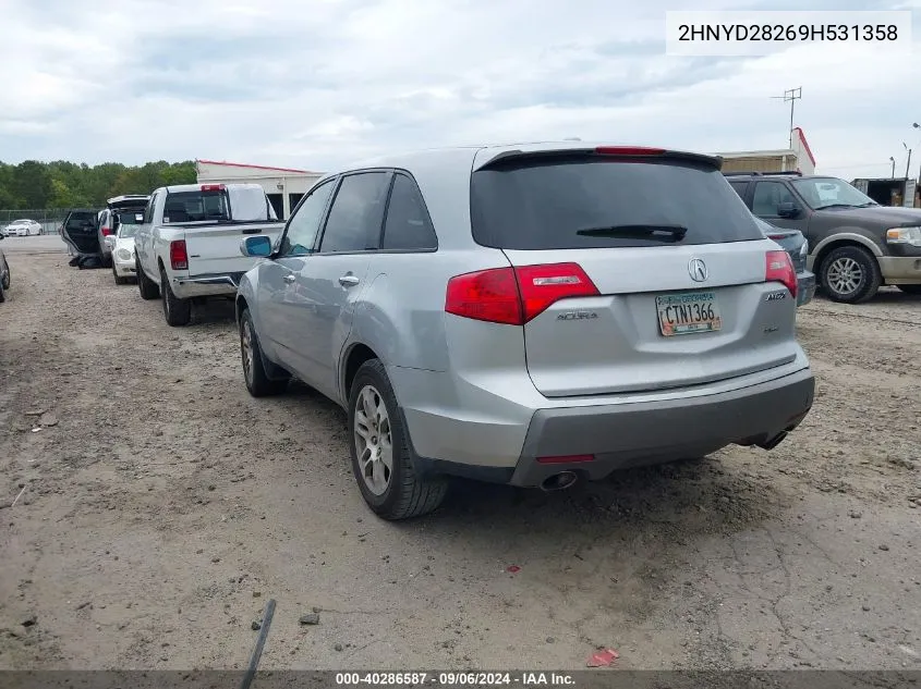 2009 Acura Mdx VIN: 2HNYD28269H531358 Lot: 40286587