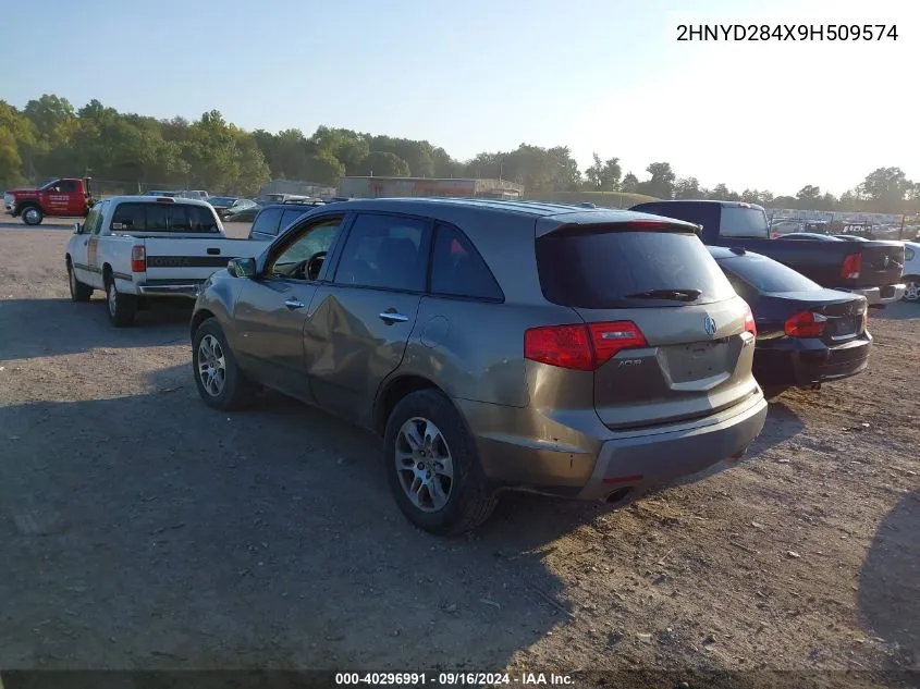 2009 Acura Mdx Technology Package VIN: 2HNYD284X9H509574 Lot: 40296991