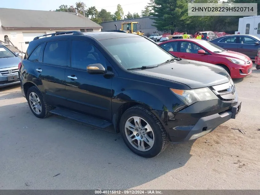 2009 Acura Mdx VIN: 2HNYD28229H520714 Lot: 40315012