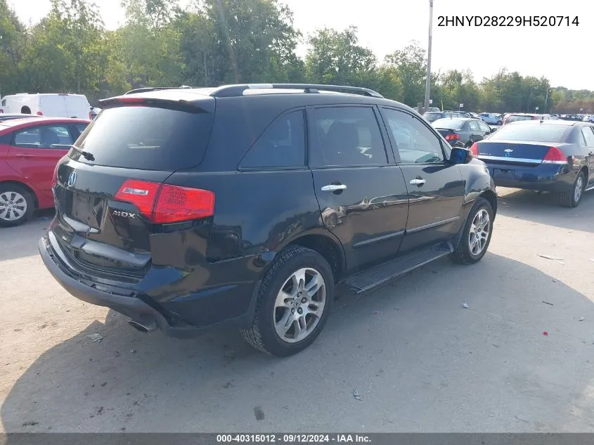 2009 Acura Mdx VIN: 2HNYD28229H520714 Lot: 40315012