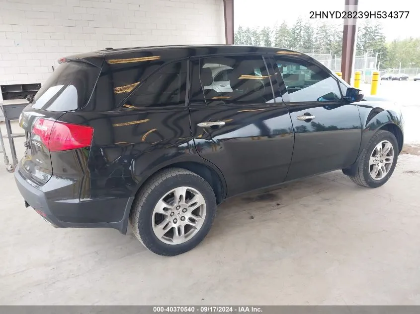 2009 Acura Mdx VIN: 2HNYD28239H534377 Lot: 40370540