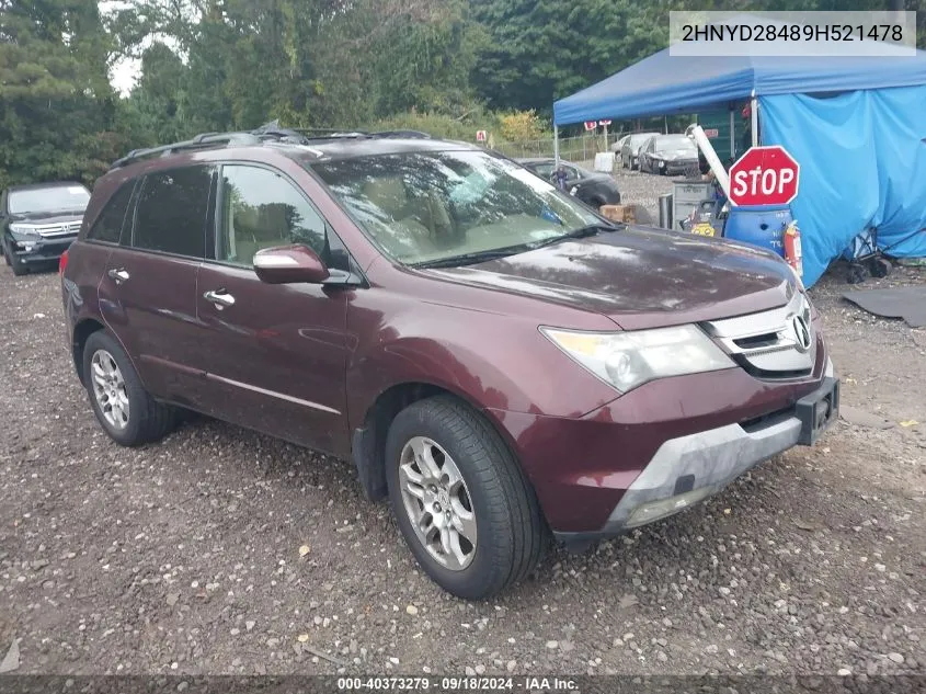 2009 Acura Mdx Technology Package VIN: 2HNYD28489H521478 Lot: 40373279