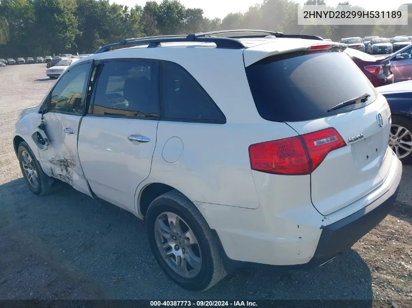 2009 Acura Mdx VIN: 2HNYD28299H531189 Lot: 40387773