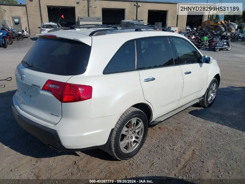 2009 Acura Mdx VIN: 2HNYD28299H531189 Lot: 40387773