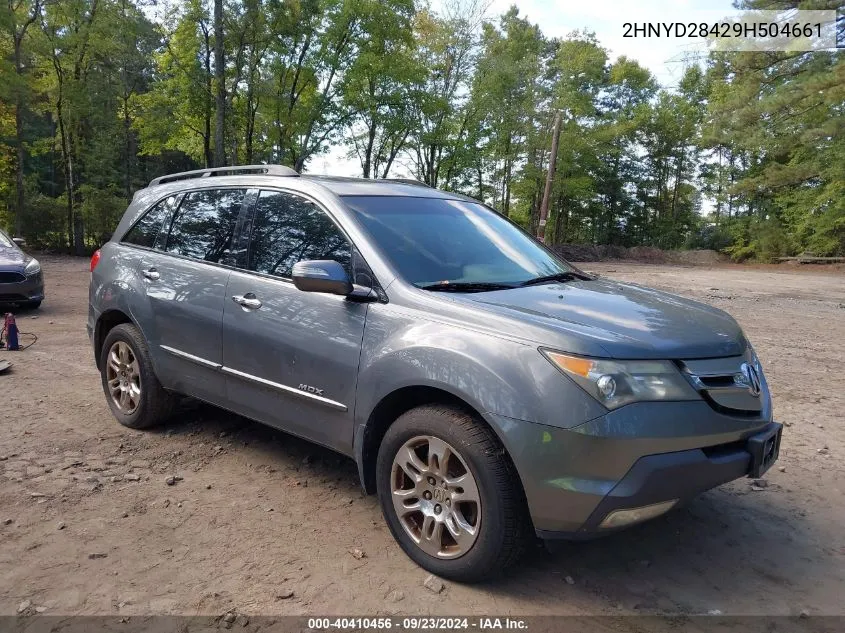 2009 Acura Mdx Technology Package VIN: 2HNYD28429H504661 Lot: 40410456