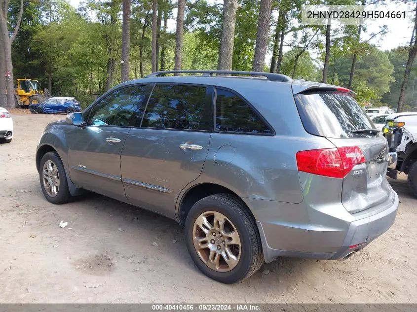 2009 Acura Mdx Technology Package VIN: 2HNYD28429H504661 Lot: 40410456