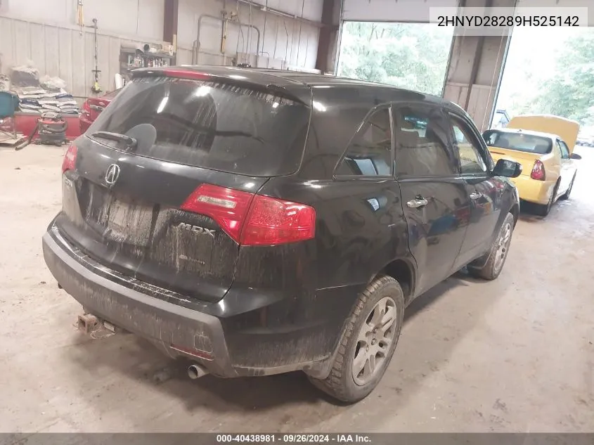 2009 Acura Mdx VIN: 2HNYD28289H525142 Lot: 40438981