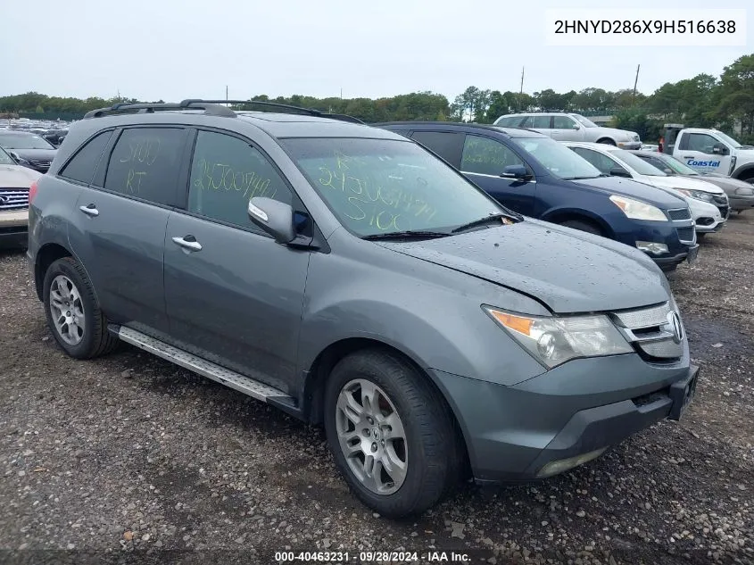 2009 Acura Mdx Technology Package VIN: 2HNYD286X9H516638 Lot: 40463231