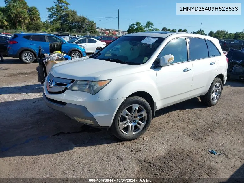 2009 Acura Mdx Technology Package VIN: 2HNYD28409H523533 Lot: 40478644