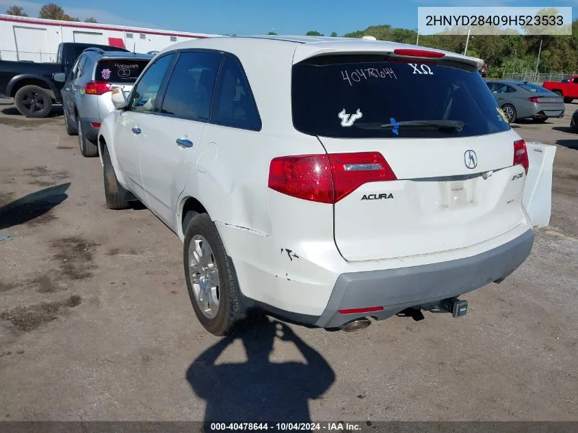 2009 Acura Mdx Technology Package VIN: 2HNYD28409H523533 Lot: 40478644