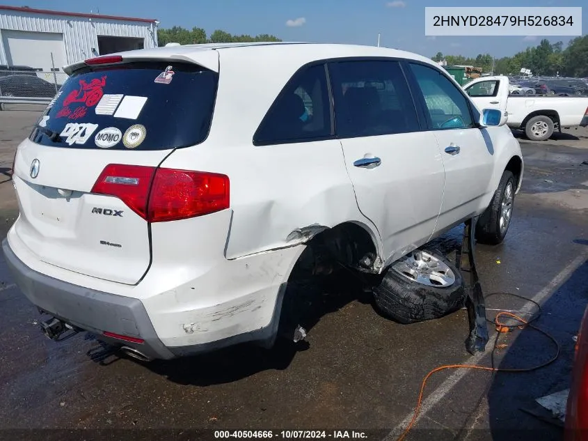 2009 Acura Mdx Technology Package VIN: 2HNYD28479H526834 Lot: 40504666