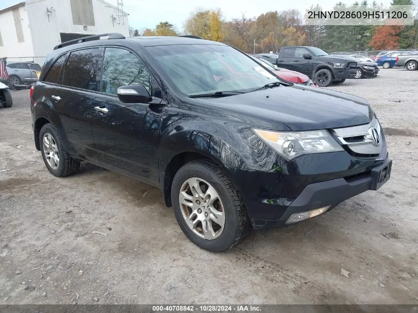 2009 Acura Mdx Technology Package VIN: 2HNYD28609H511206 Lot: 40708842