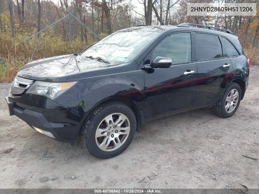 2009 Acura Mdx Technology Package VIN: 2HNYD28609H511206 Lot: 40708842