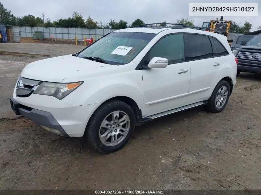 2009 Acura Mdx Technology Package VIN: 2HNYD28429H510427 Lot: 40827236