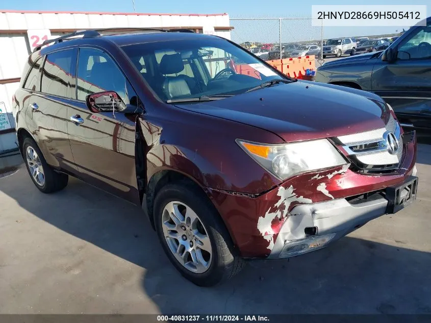 2009 Acura Mdx Technology Package VIN: 2HNYD28669H505412 Lot: 40831237