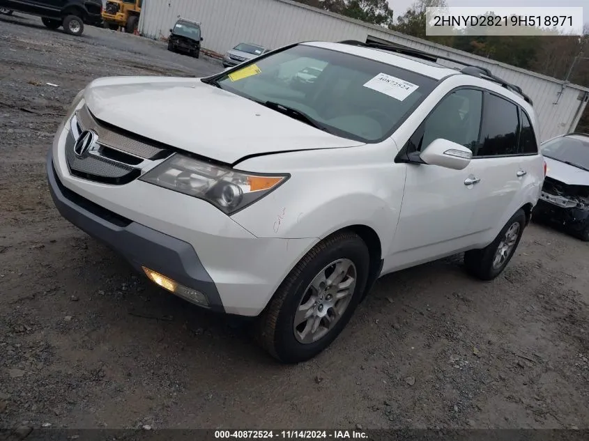 2009 Acura Mdx VIN: 2HNYD28219H518971 Lot: 40872524