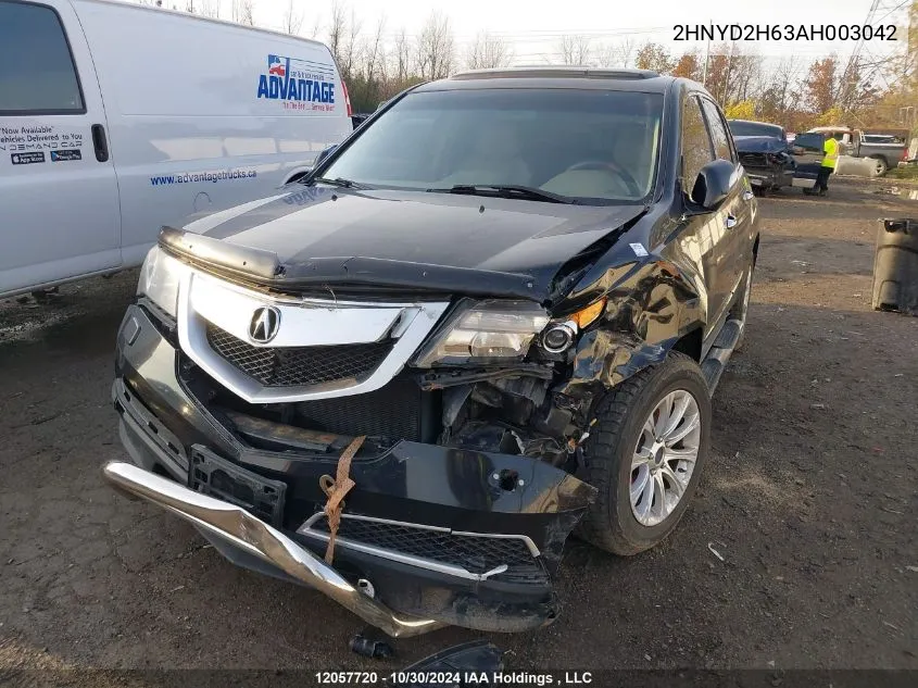 2010 Acura Mdx VIN: 2HNYD2H63AH003042 Lot: 12057720