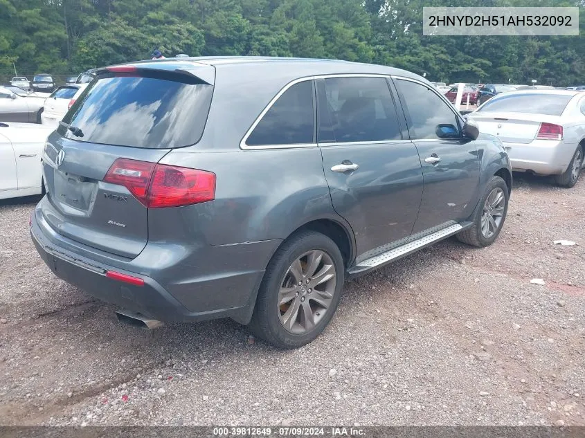 2010 Acura Mdx Advance Package VIN: 2HNYD2H51AH532092 Lot: 40366412