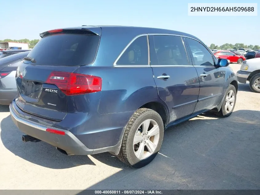 2010 Acura Mdx Technology Package VIN: 2HNYD2H66AH509688 Lot: 40050811