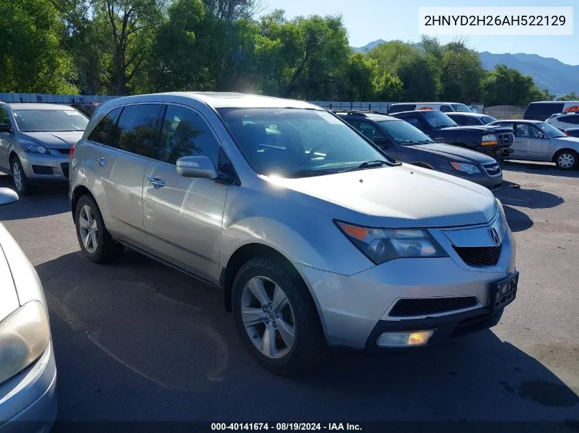 2010 Acura Mdx VIN: 2HNYD2H26AH522129 Lot: 40141674