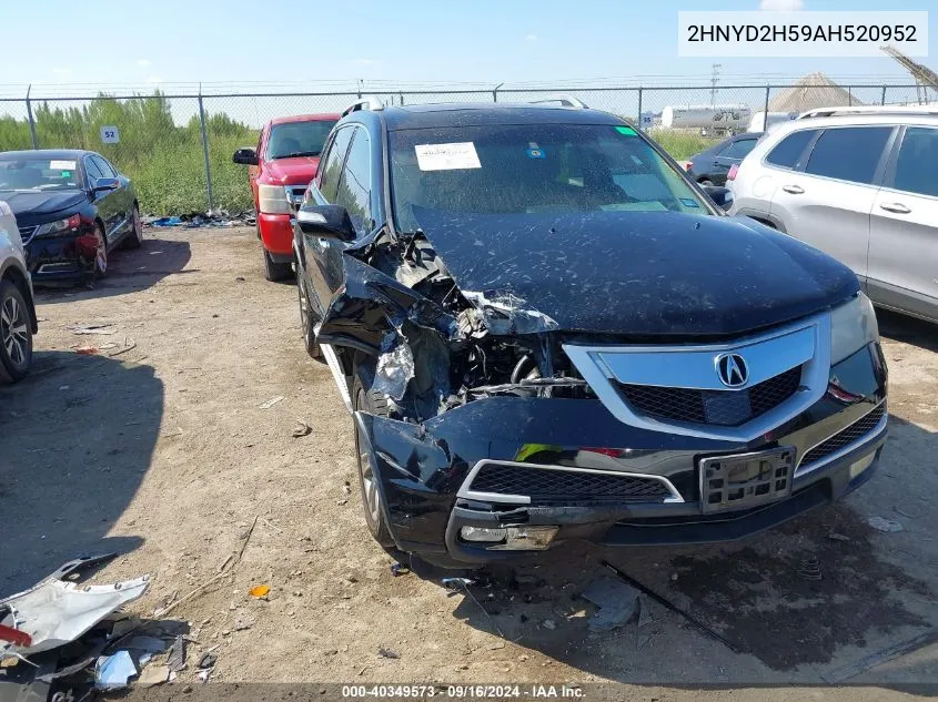 2HNYD2H59AH520952 2010 Acura Mdx Advance Package