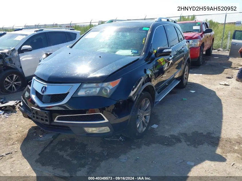 2HNYD2H59AH520952 2010 Acura Mdx Advance Package