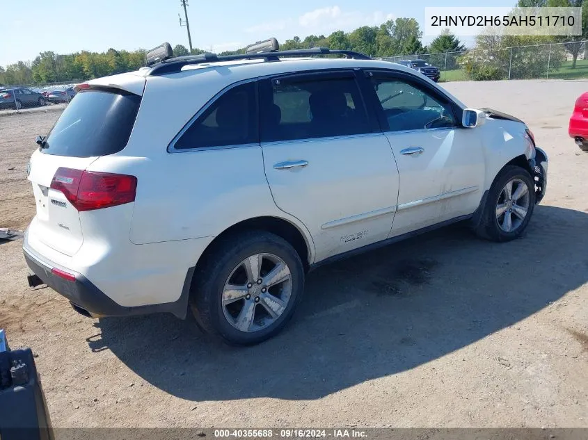 2010 Acura Mdx Technology Package VIN: 2HNYD2H65AH511710 Lot: 40355688