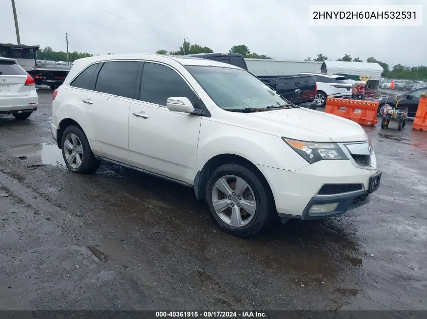 2010 Acura Mdx Technology Package VIN: 2HNYD2H60AH532531 Lot: 40361915