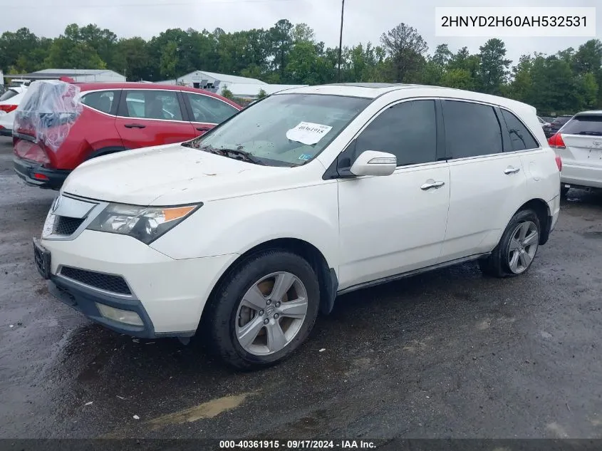 2010 Acura Mdx Technology Package VIN: 2HNYD2H60AH532531 Lot: 40361915