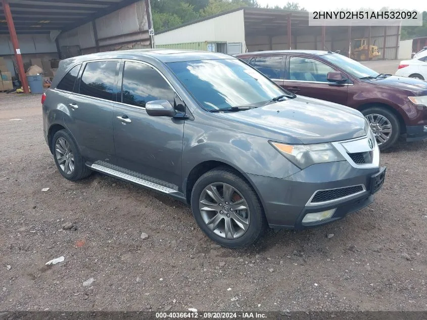 2010 Acura Mdx Advance Package VIN: 2HNYD2H51AH532092 Lot: 40366412